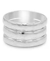 Devata Hammer Band Ring in Sterling Silver