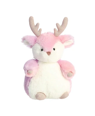 Aurora Small Flurry Reindeer Holiday Festive Plush Toy Pink 9"