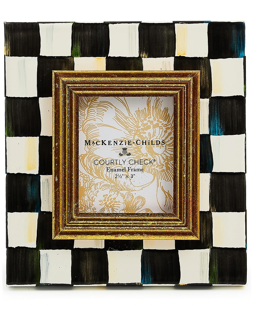 Mackenzie-Childs Courtly Check 2.5" x 3" Picture Frame