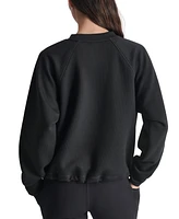 Dkny Sport Women's Varsity Puffed Logo Drawcord Sweatshirt