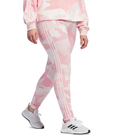 adidas Plus Camo Print Three Stripe Leggings