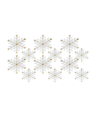 Slickblue Set of 12 Snowflake Ornaments - Elegant Winter Decor