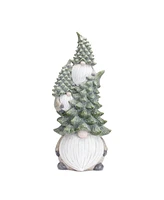 Slickblue Stone Holiday Gnome Stack with Pine Tree Hat 23.25"H