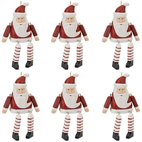 Slickblue Dangle Santa Ornament (Set of 6)