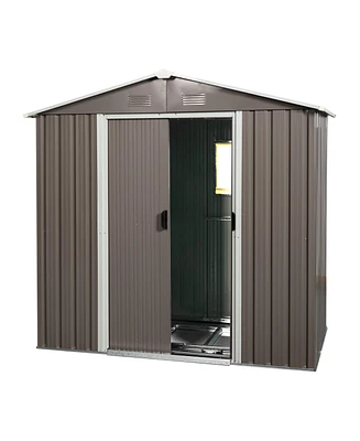 Mondawe 8ft x 4ft Outdoor Metal Storage Shed With window