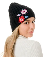 Marcus Adler Flower Embroidered Beanie