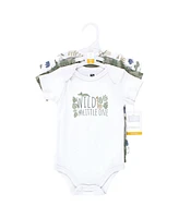 Hudson Baby Baby Boys Cotton Bodysuits, Wild Leaf Safari, Months