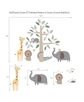 Lambs & Ivy Jungle Story Safari Elephant/Tree Nursery Wall Decals/Stickers