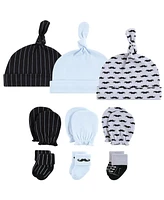 Hudson Baby Boys Caps, Mittens and Socks Set, 0-6 Months