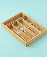 JoyJolt 5 Compartment Bamboo Drawer Organizer