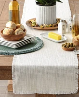 Design Imports Basket Fringe Table Runner, 14"x72 "