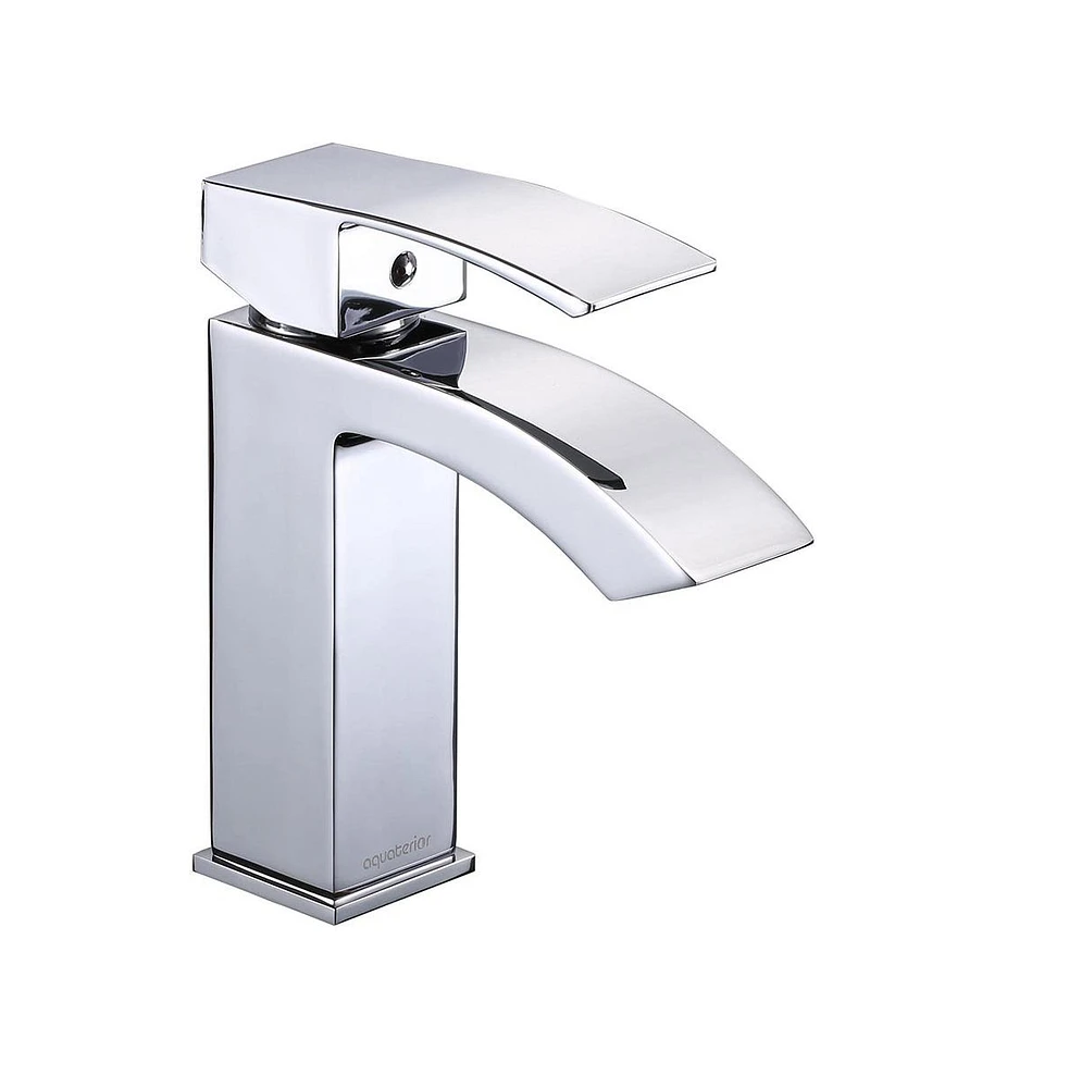 Aquaterior Modern 1 Hole Bathroom Faucet Vanity Sink Basin Single Handle Diy Hotel Chr