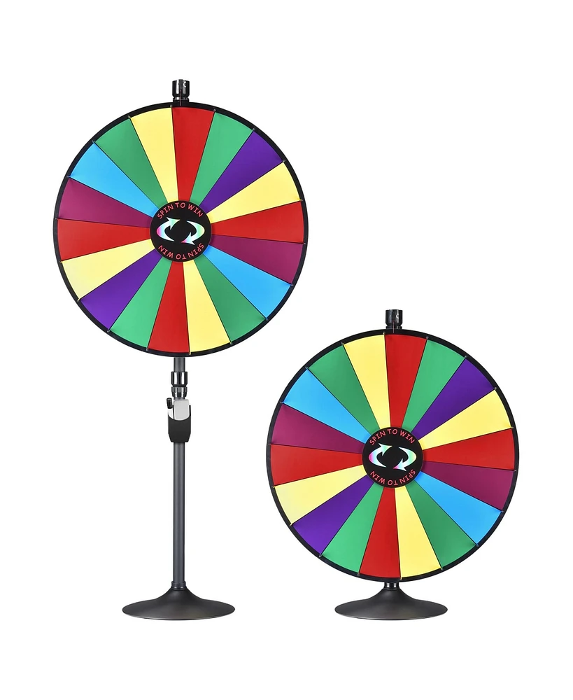 WinSpin 36" Dual Use Prize Wheel Tabletop or Floor Stand Spinning Wheel Carnival Game Tradeshow