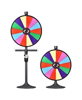 WinSpin 24" Prize Wheel Tabletop Floor Stand Spinning Game w/ Serving Tray