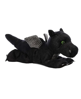 Aurora Medium Midnight Dragon Flopsie Adorable Plush Toy Black 12"