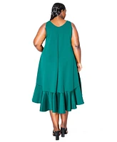 L I V D Plus Simone Sleeveless Pocket Flare Dress