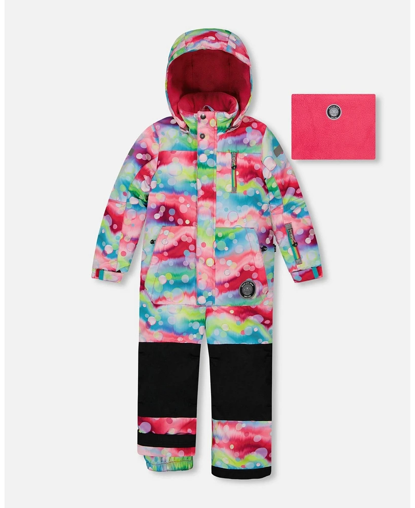 Deux par Toddler Girls One Piece Snowsuit Printed Multicolor Bubbles - Toddler|Child