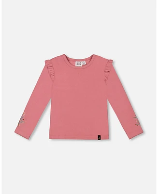 Deux par Toddler Girls Super Soft Brushed Rib T-Shirt Light Pink - Toddler|Child