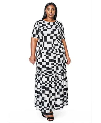 L I V D Plus Artemesia Tiered Maxi Dress