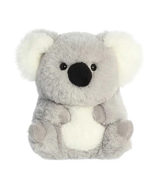 Aurora Mini Wilbur Koala Rolly Pet Round Plush Toy Gray 5"