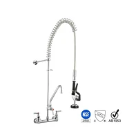 Aquaterior Pre-Rinse Brass Wall-mount Faucet w/ 12" Add-On Faucet Restaurant Cupc Nsf