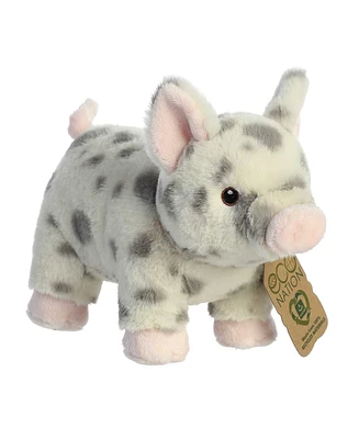 Aurora Medium Spotted Pig Eco Nation Eco-Friendly Plush Toy White 10"