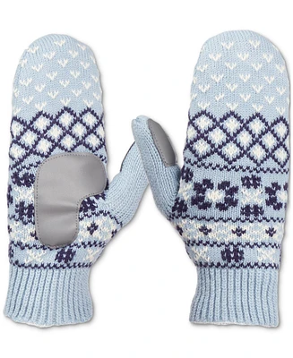 Isotoner Signature Nordic Fair Isle Water Repellent Knit Mittens