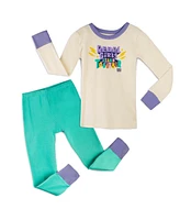 Mightly Toddler Girls Rebel x Fair Trade 100% Organic Cotton Tight Fit Pajamas, 2-Piece Set