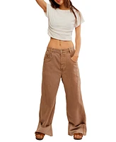 Free People Women's Final Countdown Slouchy Wide-Leg Jeans