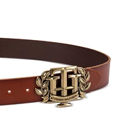 Tommy Hilfiger Men's Th Logo Plaque Belt