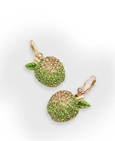 Betsey Johnson Faux Stone Apple Drop Earrings