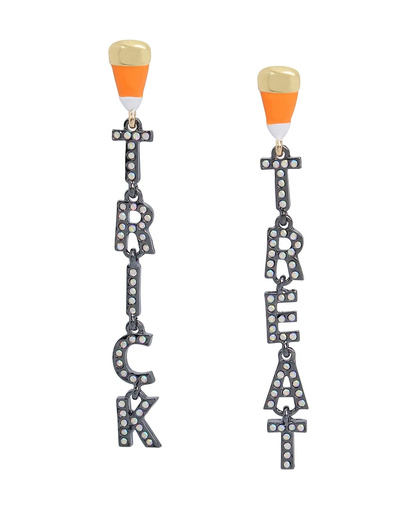 Betsey Johnson Faux Stone Trick or Treat Mismatch Earrings