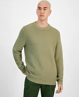 Sun + Stone Men's Links Textured Crewneck Pullover Sweater, Created for Macy's