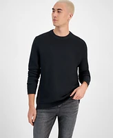 Sun + Stone Men's Links Textured Crewneck Pullover Sweater, Created for Macy's