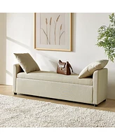 Hulala Home Rosana Transitional 59.4" Wide Storage Bench