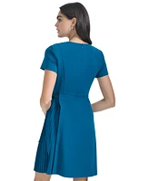 Calvin Klein Women's Jewel-Neck Scuba-Crepe A-Line Dress