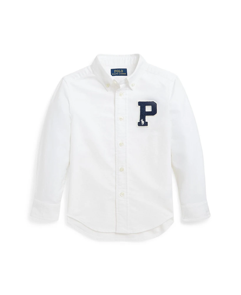 Polo Ralph Lauren Toddler and Little BoysCotton Oxford Letterman Shirt