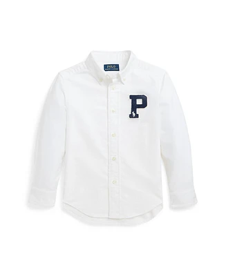 Polo Ralph Lauren Toddler and Little BoysCotton Oxford Letterman Shirt