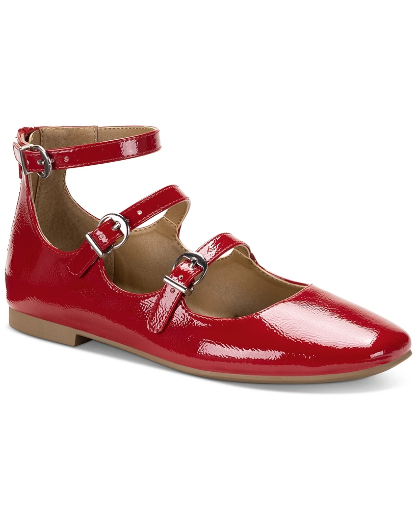 Sun + Stone Women's Cecillee Triple Strap Mary Jane Flats, Created for Macy's