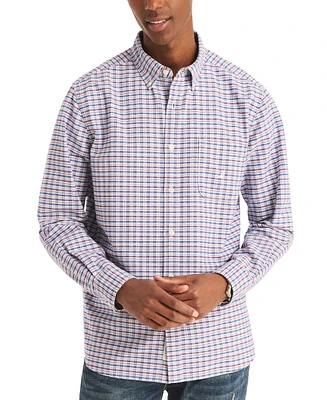 Nautica Men's Relaxed-Fit Plaid Button-Down Oxford Shirt