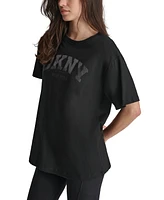 Dkny Sport Women's Varsity Satin Logo T-Shirt