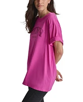 Dkny Sport Women's Varsity Satin Logo T-Shirt