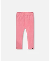 Deux par Toddler Girls Velvet Stretch Leggings Candy Pink