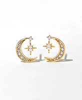 Girls Crew Crystal Stargazer Moon Earrings