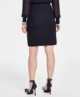 I.n.c. International Concepts Women's Grommet-Trim Ponte Skirt, Created for Macy's