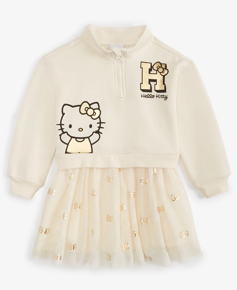 Hello Kitty Toddler & Little Girls Fleece Mesh Dress