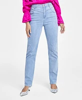 I.n.c. International Concepts Women's High-Rise Straight-Leg Denim Jeans, Created for Macy's