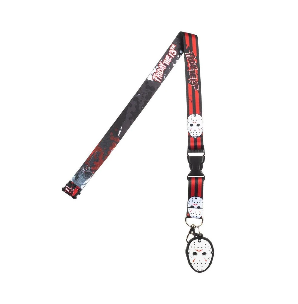 Friday The 13th Lanyard w/ Jason Mask Rubber Charm