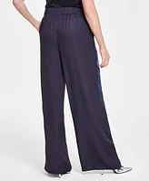 I.n.c. International Concepts Women's High-Rise Wide-Leg Satin Pants, Created for Macy's