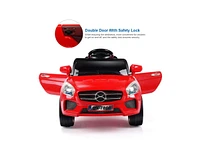 Slickblue 6V Kids Remote Control Battery Powered Led Lights Riding Car-Red